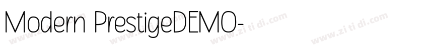 Modern PrestigeDEMO字体转换